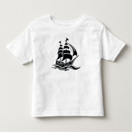 Camiseta Shadow Sailing Ship – Vintage Ocean Illustration