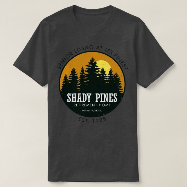 Camiseta Shady Pines Retirement Home Série 80s (Frente do Design)