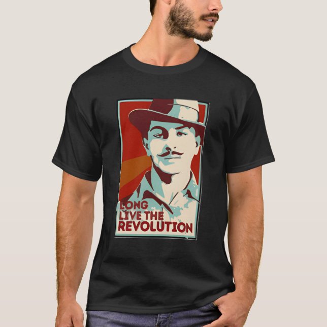 Camiseta Shaheed Bhagat Singh Revolução (Frente)