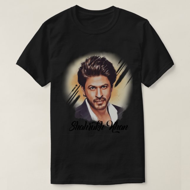 Camiseta Shahrukh Khan Retrat art (Frente do Design)