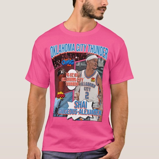 Camiseta Shai Gilgeous-Alexander Basbol Art Thunder 1 (Frente)