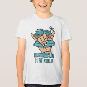 Camiseta Shaka do Surf de Localização e Nome Personalizado