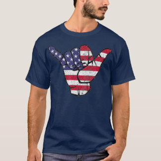 Camiseta Shaka Hang Loose Flag Americano