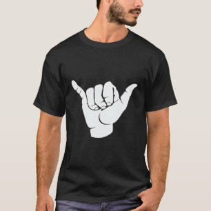 Camiseta Shaka Hang Loose Sinal de Mão Surf Havaiano