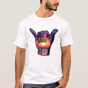 Camiseta Shaka - Sinal de Mão - Férias de Verão no Surf de
