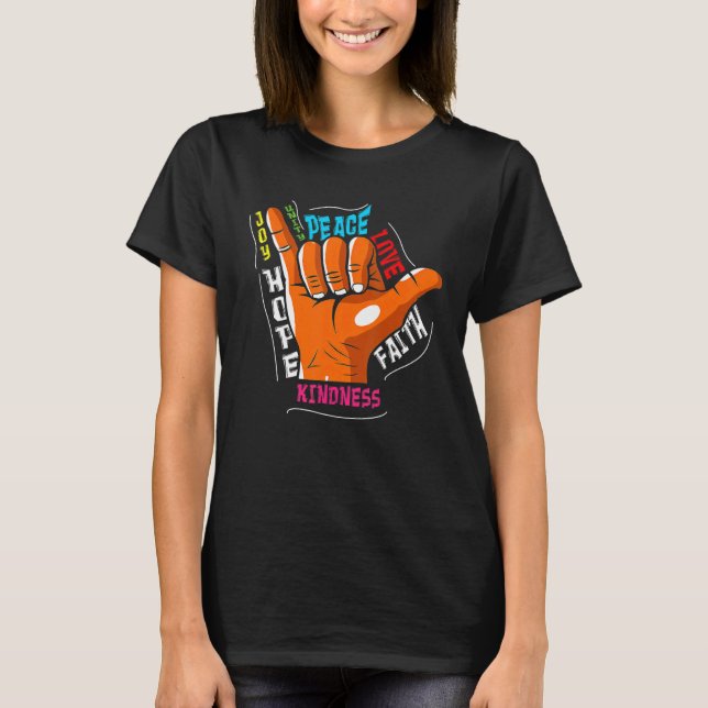 Camiseta Shaka - Sinal de Paz - Coragem Laranja - Dia da Un (Frente)