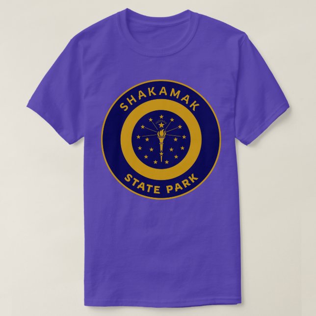 Camiseta Shakamak State Park Indiana Flag Bullseye (Frente do Design)