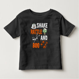 Camiseta Shake, Rattle, Boo Skeleton Zombie Diversão Hallow