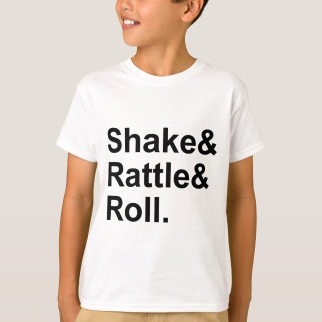 Camiseta Shake Rattle & Roll | Spirit of Rock N' Roll Music (Frente)