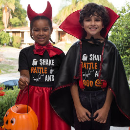 Camiseta Shake, Rattle, Skeleton Divertido Boo No Dia das B