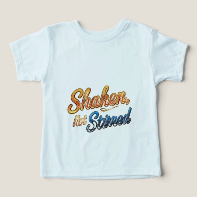 Camiseta "Shaken, Não Stirred." (Design frontal)
