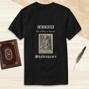 Camiseta Shakespeare Introvertido Imagem Humorístico Divert