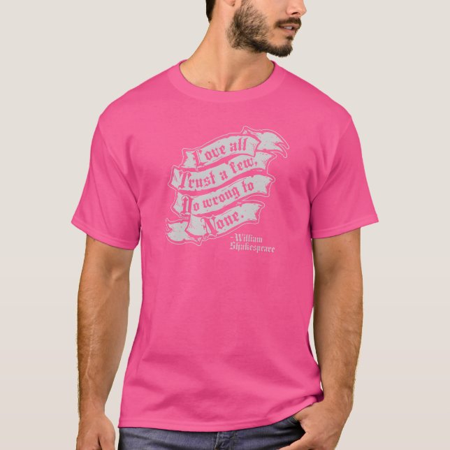 Camiseta Shakespeare Sobre Amor retrô (Frente)