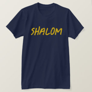 Camiseta Shalom Bold Insensível Marinho Azul Hebraico