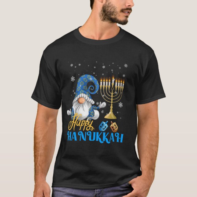 Camiseta Shalom Gnome Happy Hanukkah Chanukah (Frente)