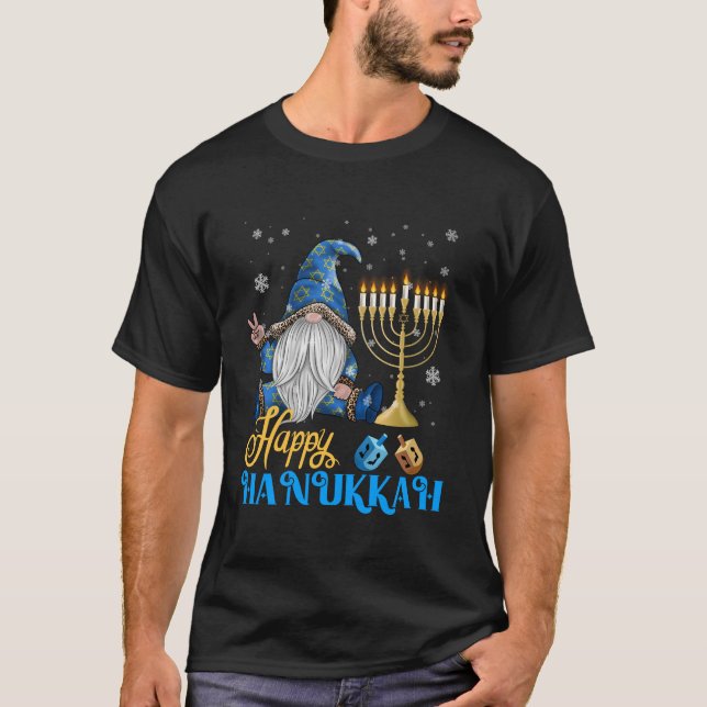 Camiseta Shalom Gnome Happy Hanukkah Chanukah (Frente)