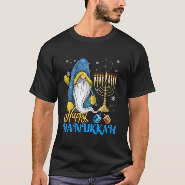 Camiseta Shalom Gnome Happy Hanukkah Chanukah (Frente)