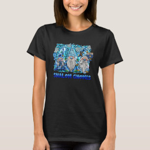 Camiseta Shalom Gnomos Leopard Gnomo Chanukah Menorah