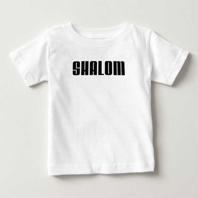 Camiseta Shalom - Palavra hebraica - Judeu da Paz e da Harm (Frente)