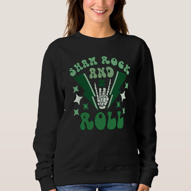 Camiseta Sham Rock And Roll St Patrick's Day (Frente)