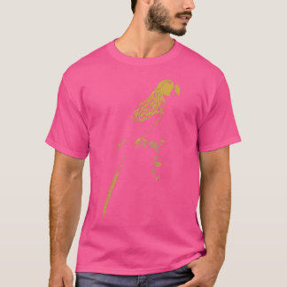 Camiseta Shaman Parrot art Totem em ouro Espírito 1
