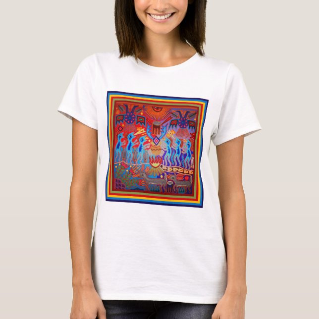 Camiseta Shaman Ritual Huichol (Frente)