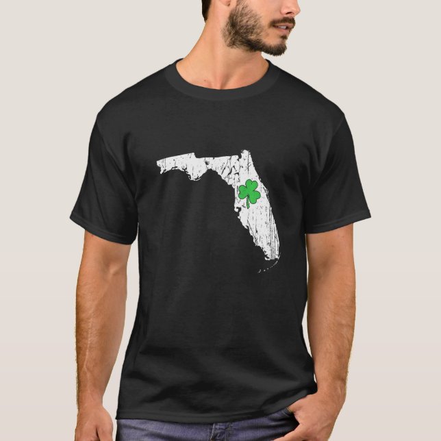 Camiseta Shamr Verde do Patrick S Day Florida Rua State da  (Frente)