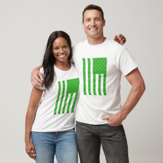 Camiseta Shamrock American Flag Square St Patricks Day