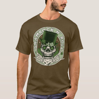 Camiseta Shamrock and Roll Rock and Roll Saint Patricks Day