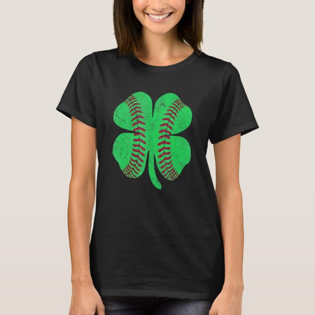 Camiseta Shamrock Baseball Saint Paddy's ST PATRICKS DAY Ki (Frente)