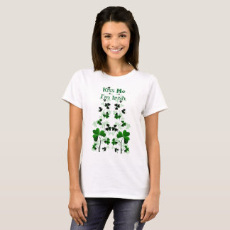 camiseta shamrock - beije-me Eu sou Irlandês