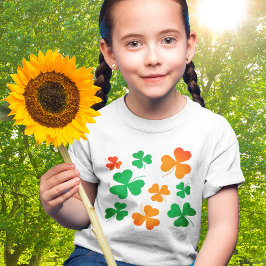 Camiseta Shamrock Clover Green Orange Irish Dia de São Patr