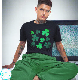 Camiseta Shamrock Clover Leaf Modern Na moda