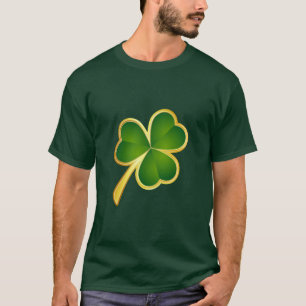 Camiseta Shamrock com Corte Dourado