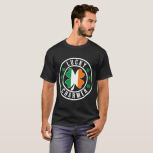 Camiseta Shamrock da Bandeira Irlandesa Lucky Char