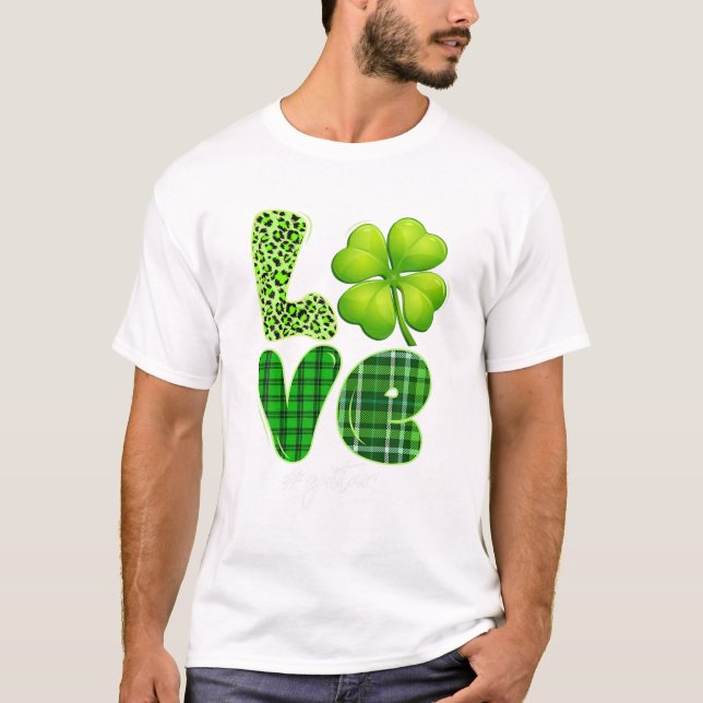 Camiseta Shamrock de violão de amor familiar (Frente)