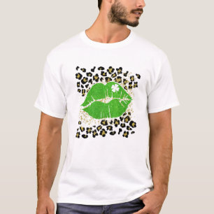 Camiseta Shamrock Grandes Lábios Dia de São Patrício irl
