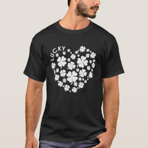 Camiseta Shamrock Heart Four Leaf Clover Lucky St Patricks