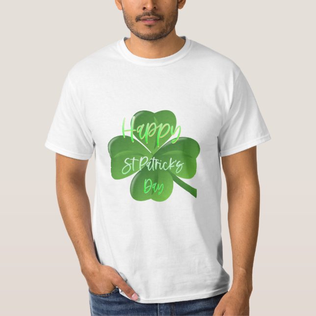 Camiseta Shamrock Irish Dia de São Patrício (Frente)
