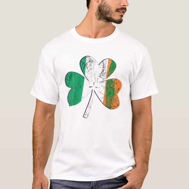 Camiseta Shamrock Irish Flag (Frente)