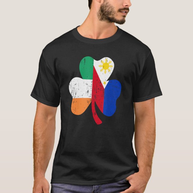 Camiseta Shamrock irish Philippines flag for filipino St Pa (Frente)