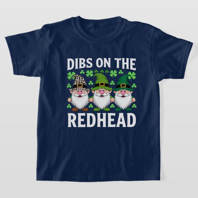 Camiseta Shamrock irlandês Gnome Funny Redhead Rua de Pat (Postura )