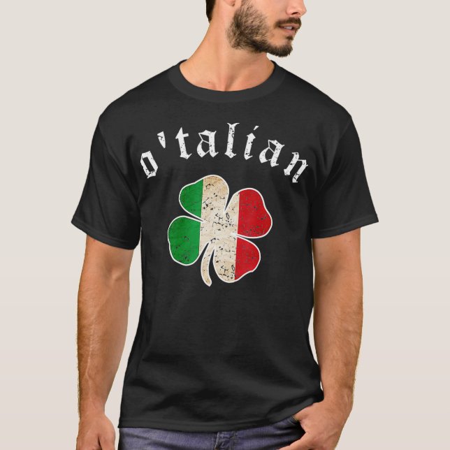 Camiseta Shamrock italiano irlandês Otaliano (Frente)