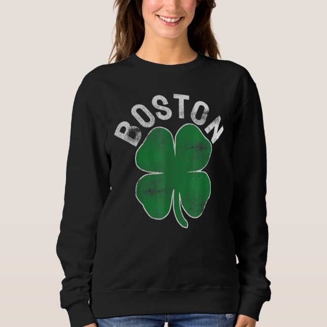 Camiseta Shamrock Massachusetts Boston ST PATRICKS DAY Iris (Frente)