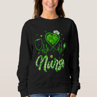 Camiseta Shamrock Nurse Stethoscope Heartbeat Happy Saint P