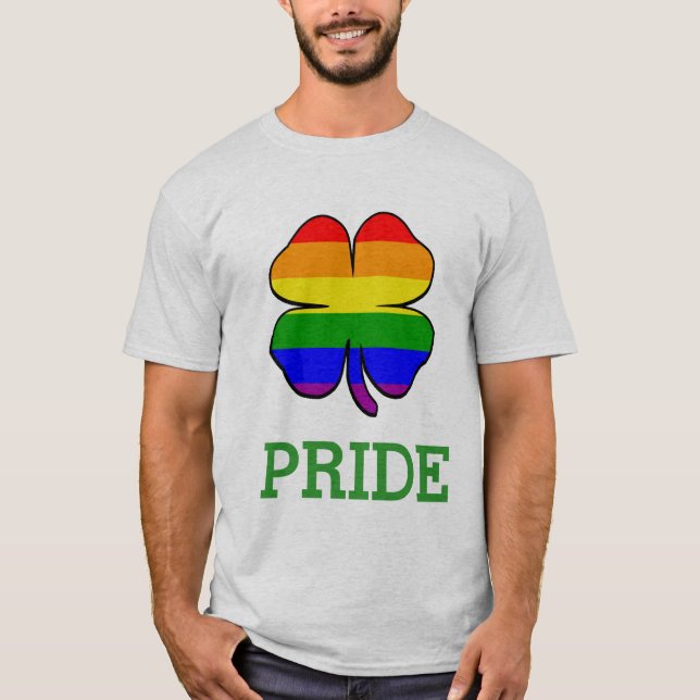 Camiseta Shamrock Orgulho gay (Frente)