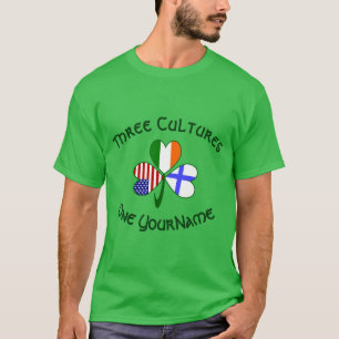 Camiseta Shamrock Personalizada Finlândia Irlanda 