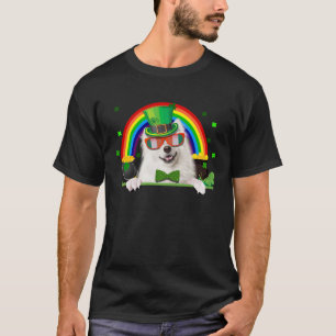 Camiseta Shamrock Rua Patrick Day Samoyed Leprechaun Hat