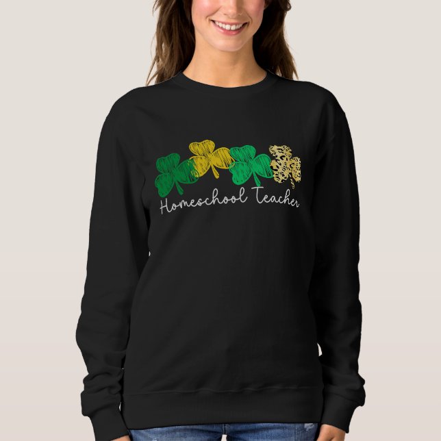 Camiseta Shamrock Saint Paddy's Homeschool Teacher St Patri (Frente)