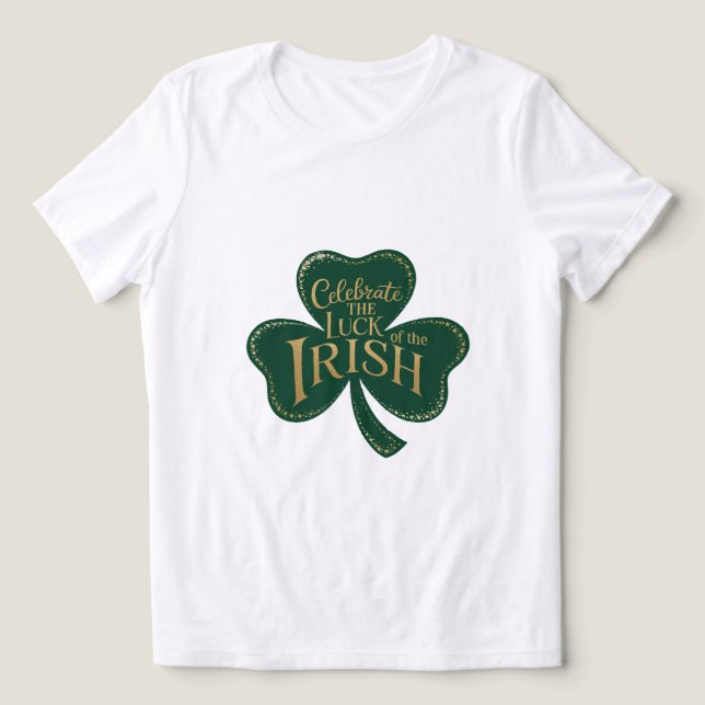 Camiseta Shamrock Shimmer (Design frontal)